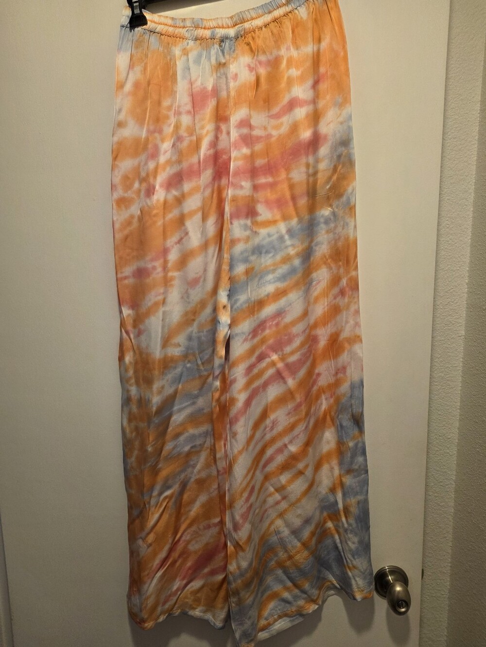 Young Fabulous & Broke Brand, Tie Dye Wide Leg Pants in Pastels. Sz Small. - Picture 4 of 4